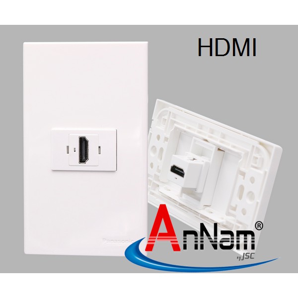 Chuyên sỉ lẻ Bộ WallPlate 1 cổng âm tường nhân HDMI (thẳng+vuông góc)