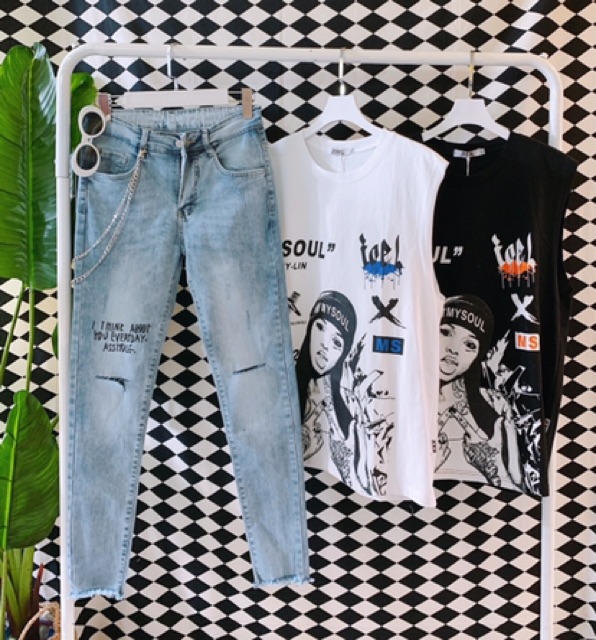 Quần jean nam xanh rách chạy viền chất bò cao cấp AHFASHION | BigBuy360 - bigbuy360.vn