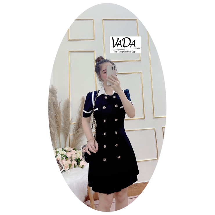 Đầm xòe FOM A Thiết kế mới lạ viền trẻ trung siêu tôn dáng -Thời Trang VADA (Đ432) | BigBuy360 - bigbuy360.vn