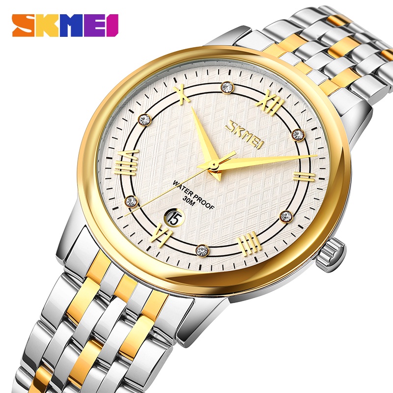 Đồng Hồ Cặp SKMEI 9272 Hiển Thị Ngày, Chất Liệu Thép Không Gỉ