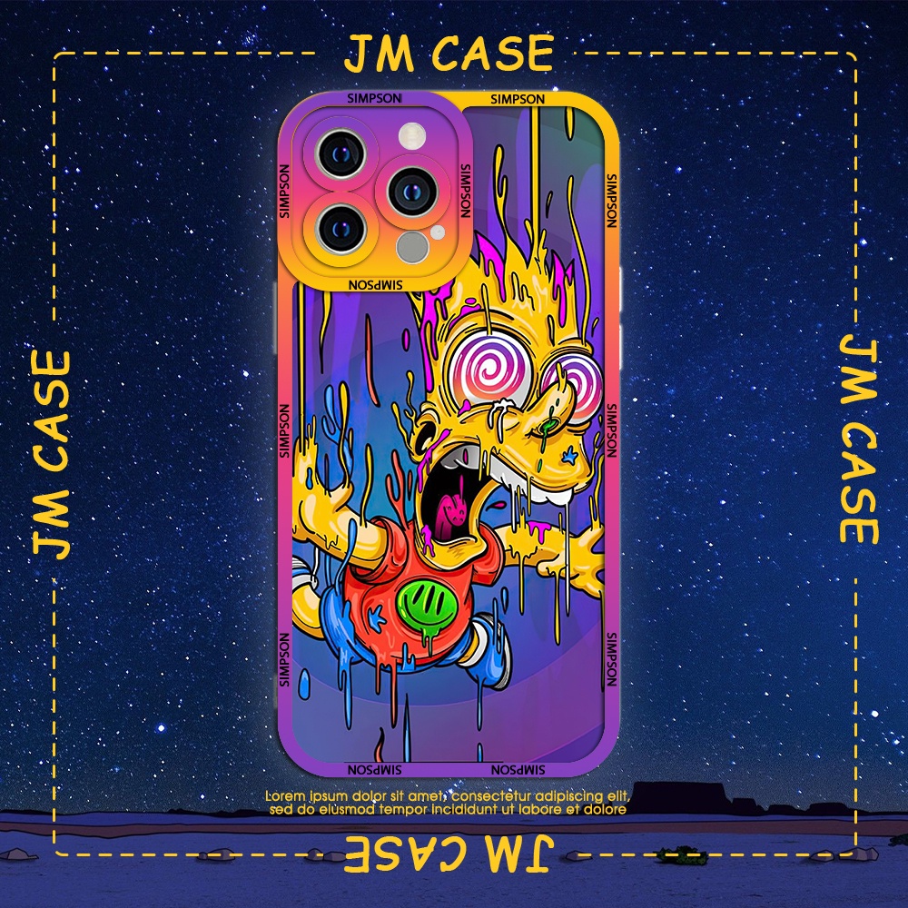 Ốp lưng iphone cạnh vuông JM CASE Simpson Bart hoạ tiết 3D cá tính 6/6pl/6s/6spl/7/7pl/8/8pl/x/xs/11/12/13/pro/max