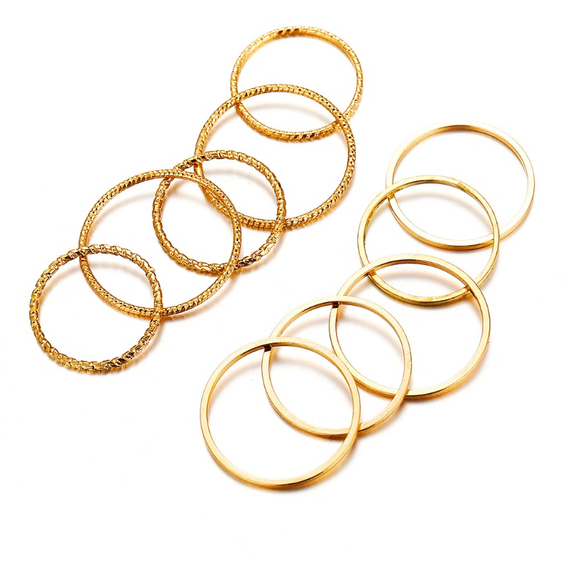 Bộ 10 Nhẫn Đeo Tay Phong Cách Bohemian Cổ Điển Cho Nữ