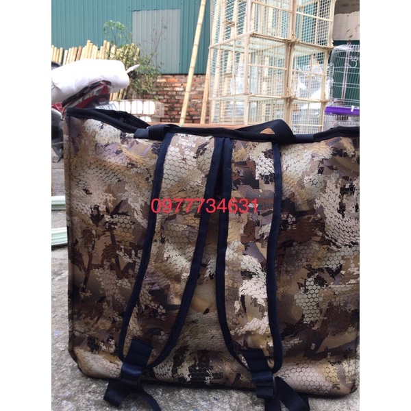 Balo lồng khuyên đôi vải rằn ri kèm lưới cao cấp chắc chắn Phụ kiện Kabosa