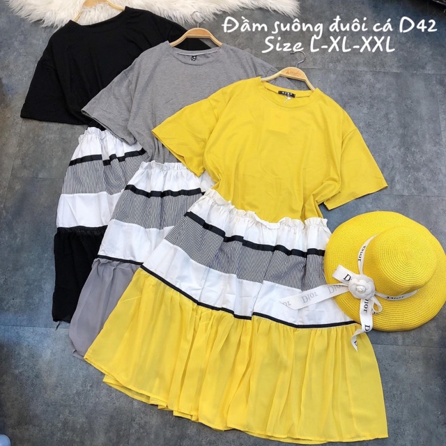 Bigsize Đầm suông đuôi cá D42