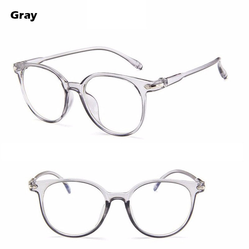 EyeWear Glasses Round Frame UV400 Female Pectacles Transparent 1Pcs