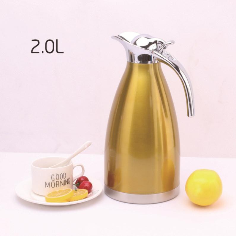 Bình pha trà giữ nhiệt 2000ml,bình đựng nước inox,bình phà trà cà phê tại nhà dung tích lớn có quai cầm