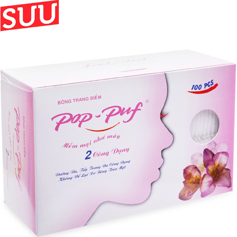 Bông tẩy trang Pup-Puf 100 miếng suu.shop cam kết 100% chính hãng.