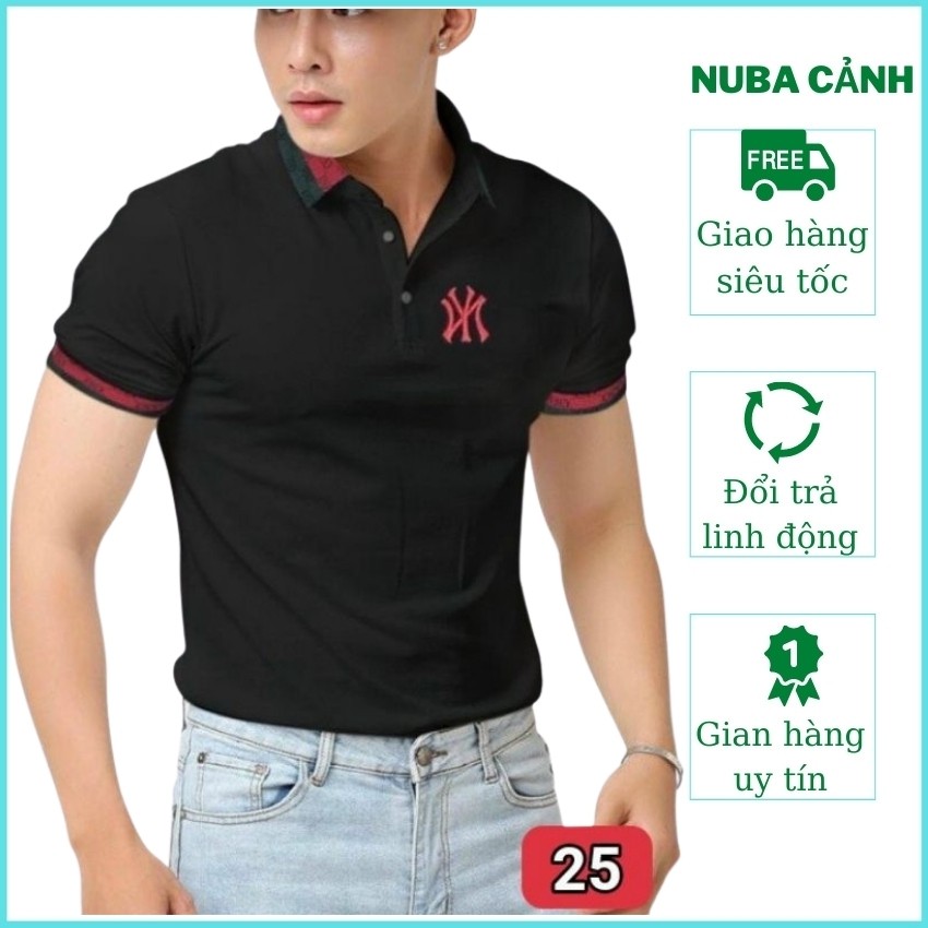 Áo thun nam nữ cổ bẻ cao cấp, ao phông chất vải cotton thấm hút mồ hôi  TAKA 25