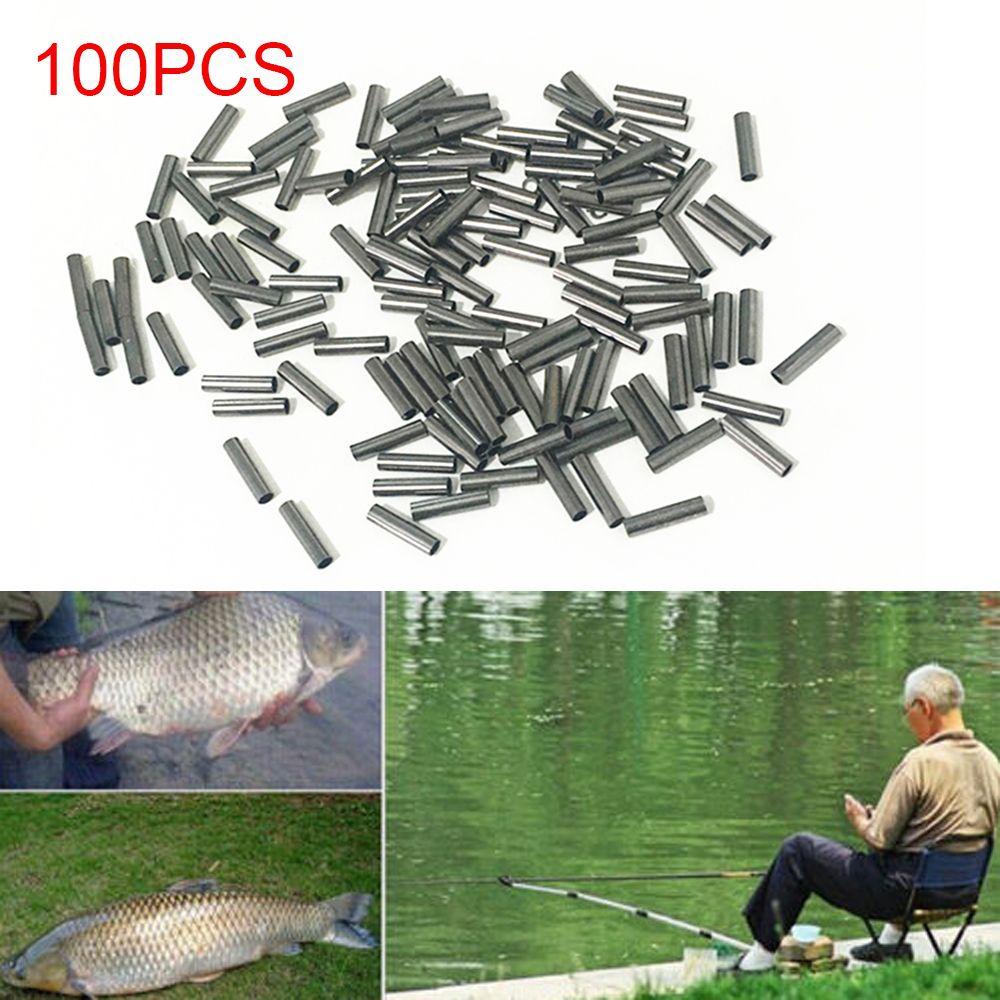 SHOUKEY Set 100 Ống Dây Câu Cá Bằng Thép Không Gỉ Chất Lượng Cao