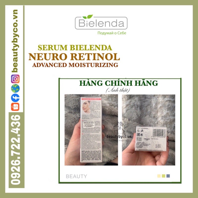 Serum Retinol Bielenda Neuro trẻ hoá, làm da căng bóng, mờ thâm sẹo | BigBuy360 - bigbuy360.vn