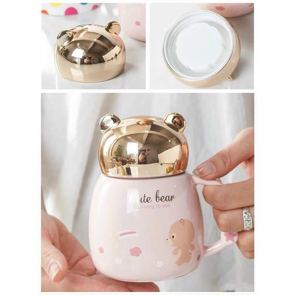 LY GẤU BẰNG SỨ SIÊU DỄ THƯƠNG-PHA CÀ PHÊ, TRÀ HAY Ủ CHÁO