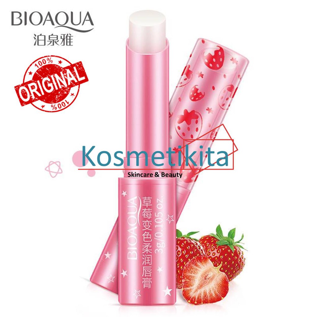 (hàng Mới Về) Son Dưỡng Môi Chiết Xuất Dâu Tây Bioaqua Bqy9539