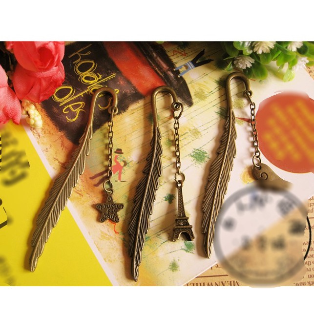 Bookmark hợp kim bookmark cổ trang kim loại đánh dấu trang