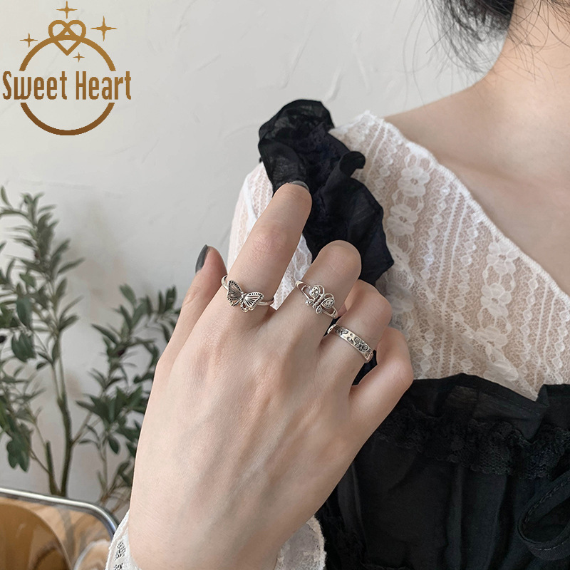 Nhẫn Đeo Tay Hình Bướm Phong Cách Retro Cho Nữ