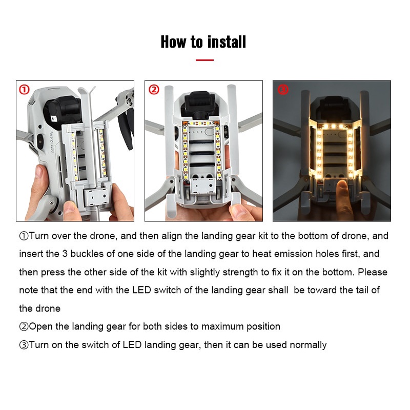 Bộ Chân Tiếp Đất Có Đèn LED Cho Mavic Mini 2/Mini SE/Mavic Mini