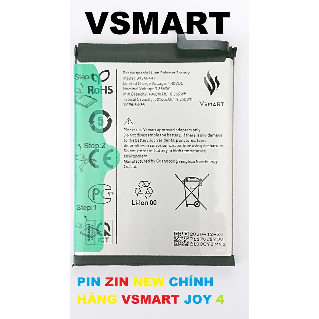 PIN ZIN NEW CHÍNH HÃNG VSMART JOY 4: BVSM-441