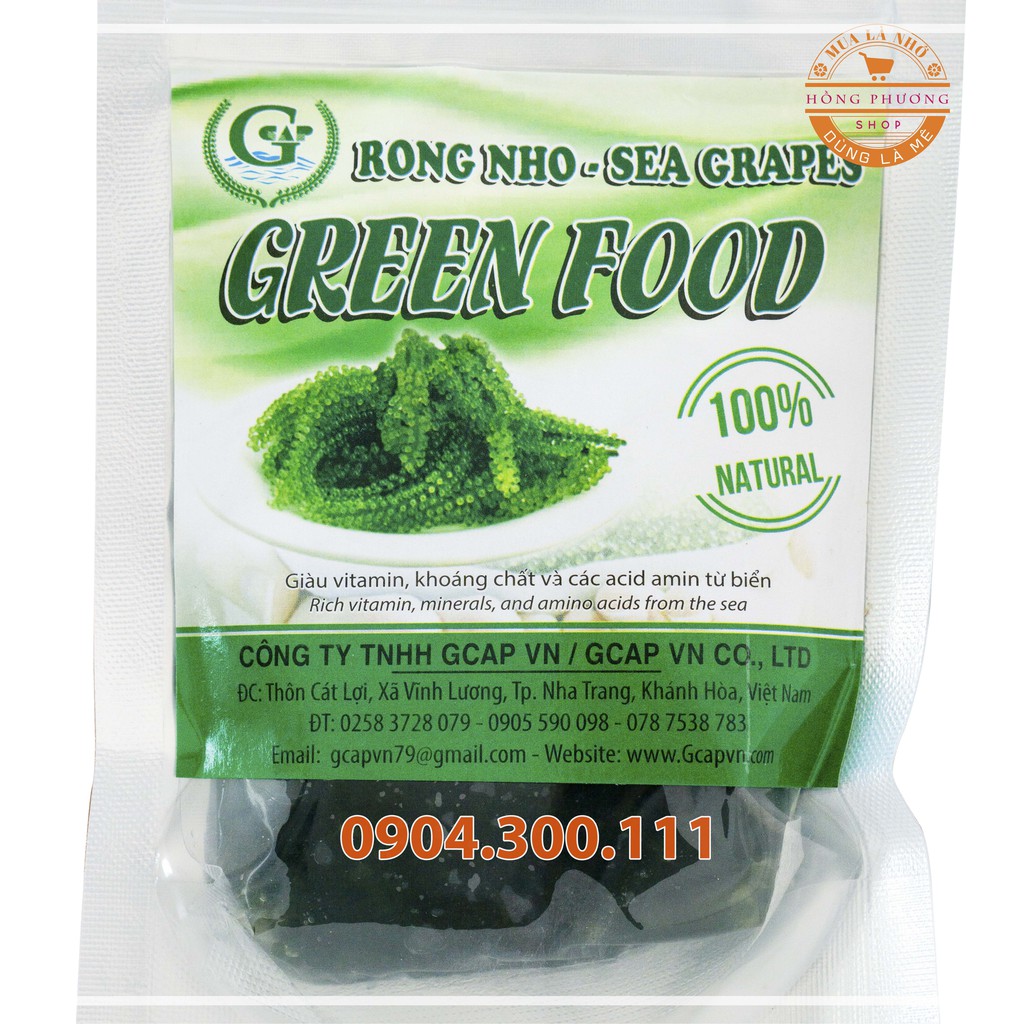 Rong nho tách nước Green Food gói 100gr - Ngâm nở 250gr | BigBuy360 - bigbuy360.vn