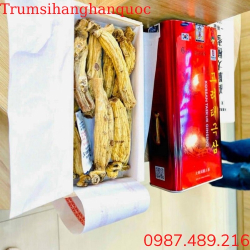 Thiên Sâm Củ Khô Hộp Sắt Hàn Quốc 300g 10 củ Chuẩn Nội Địa  ❤️💫
