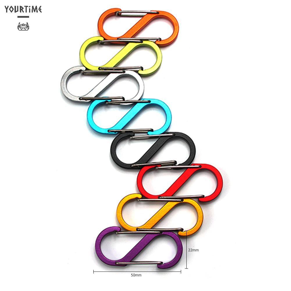 Móc Khóa Hình Chữ S Bằng Hợp Kim Nhôm 8 Kiểu Dáng