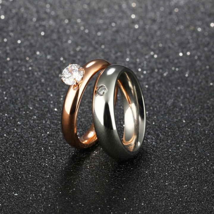 Bộ 2 Chiếc Nhẫn Titan Cao Cấp TT 1293