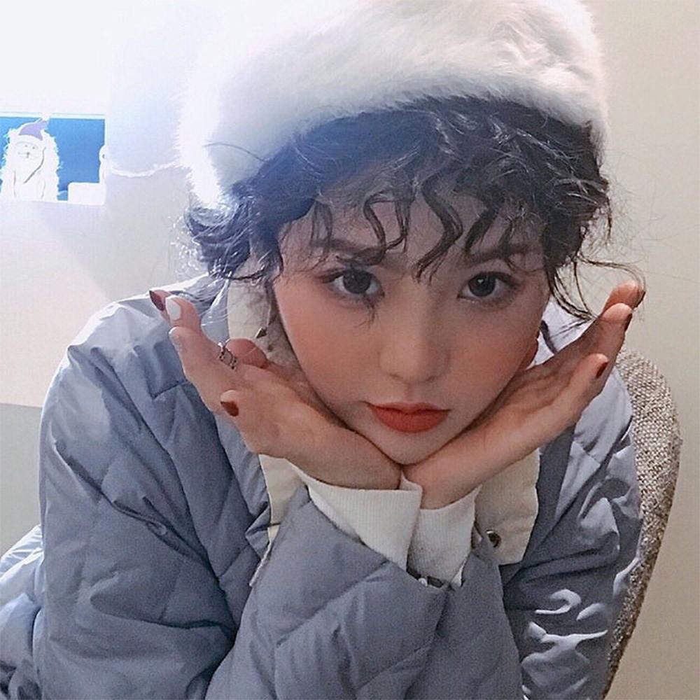 Bộ Tóc Giả Ngắn Mái Ngang Uốn Xoăn Tự Nhiên VANES1 Cho Nữ