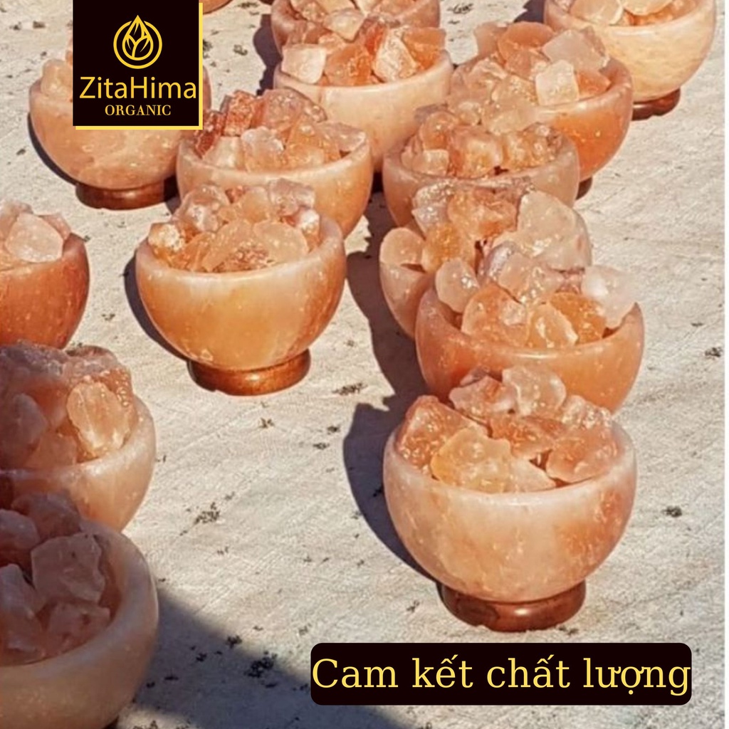 Đèn Đá Muối Đã Chế Tác Hình Bát Đá ZitaHima