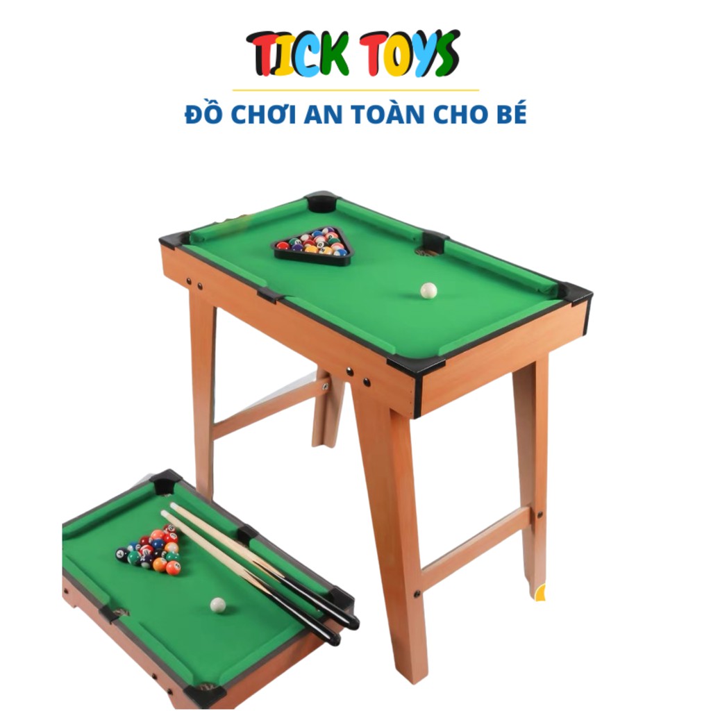 BÀN BI-A MINI GỖ - MẶT NỈ KHÔNG XƯỚC - BÀN BIDA MINI CHO BÉ