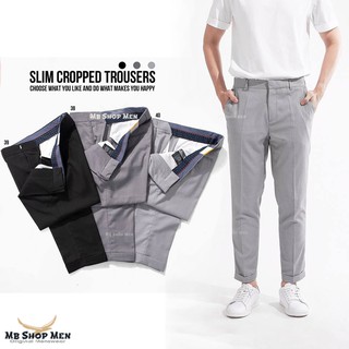 Quần âu nam đẹp, quần tây âu lửng routine cao cấp 3 màu dáng slim fit