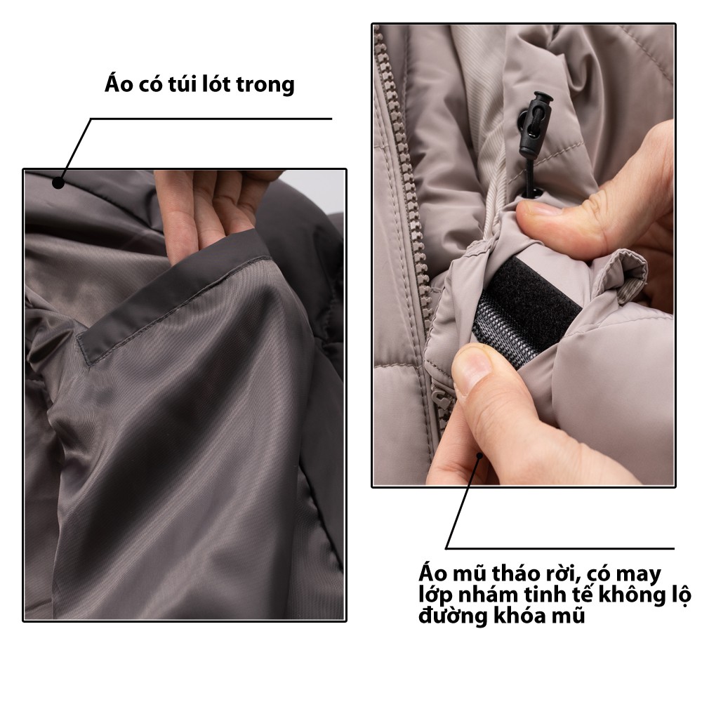 Áo Phao Nam 5S Kiểu Dáng Bomber, Chất Liệu 100% Polyester, 3 Màu Basic, Có Mũ, Chần Bông Dày, Giữ Ấm Cực Kì Tốt (022-02) | BigBuy360 - bigbuy360.vn