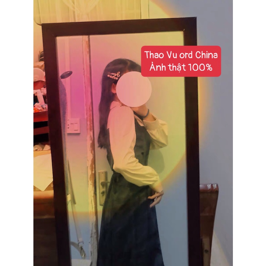 Đầm Voan Liền Cổ Sơ Mi ⚡️ẢNH THẬT⚡️ Váy Một Mảnh Dài Tay Cho Nữ | BigBuy360 - bigbuy360.vn