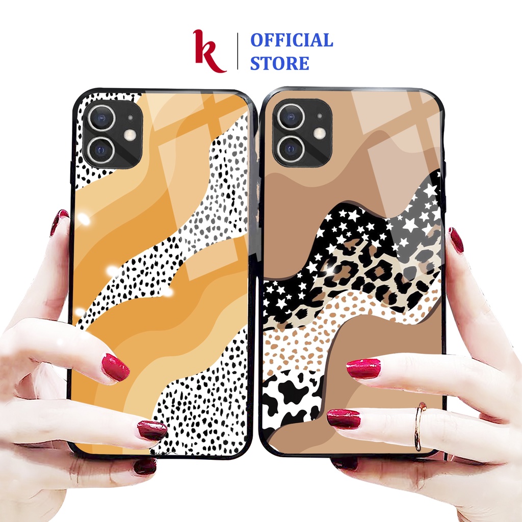 Ốp lưng iphone kính hoa văn độc đáo case 14plus 14 pro max 13 12 promax 11 mini 6 6s 7 8 plus x xr xs Se