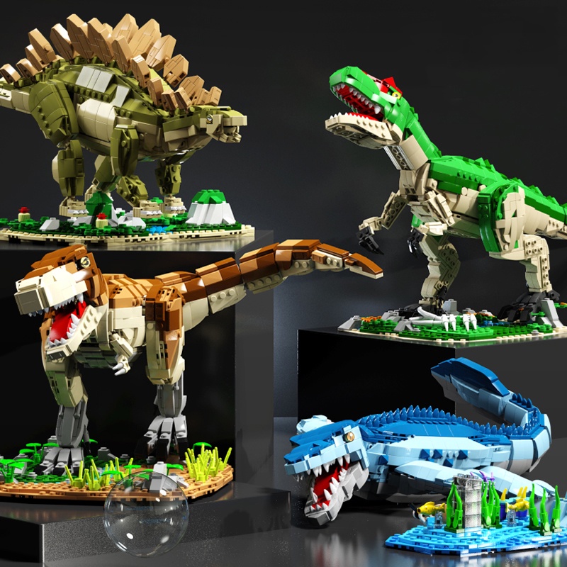 Mô hình SLUBAN chủ đề khủng long Mosasaur Tyrannosaurus Rex Allosaurus