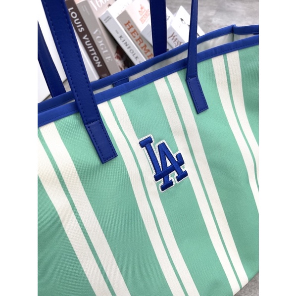 | Ảnh Thật | Túi Totebag M L B Xanh Sọc Trắng