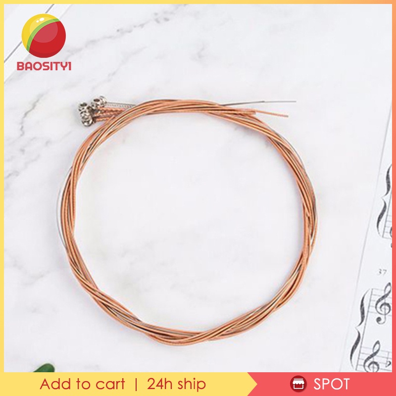 Bộ 6 Dây Đàn Guitar Bằng Thép Chống Mòn Thay Thế Tiện Dụng