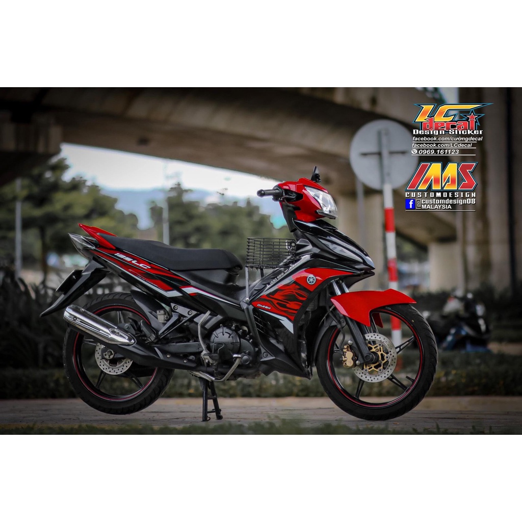 Tem rời xe exciter 135 lc đỏ đen v7kiểng