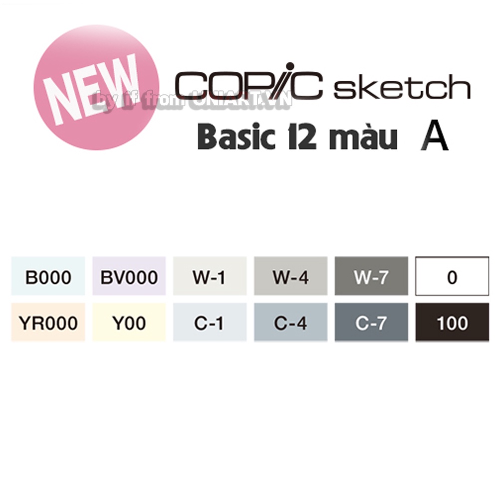 Copic Sketch bản quốc tế 12 màu ( Hàng Order )