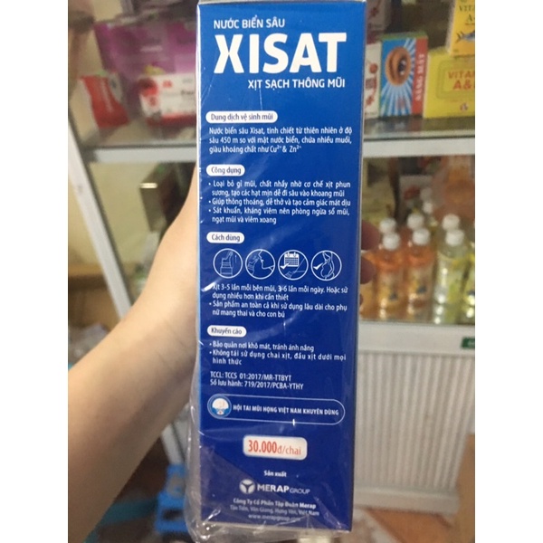 Nước biển sâu xịt mũi XISAT chai 75ml thông mũi , rửa mũi,làm sạch