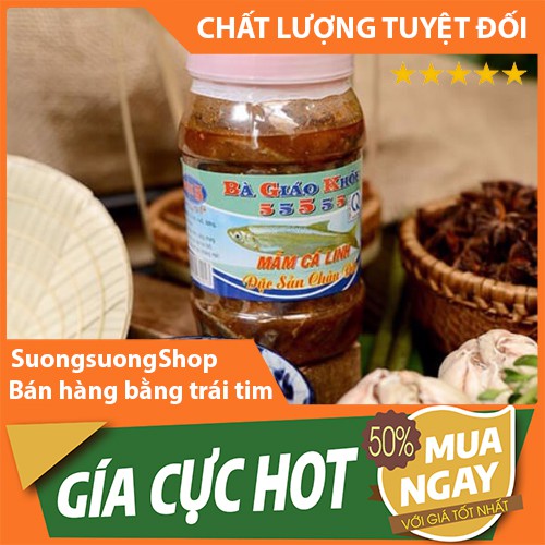 [Cháy Hàng] Mắm cá linh Bà giáo khỏe 55555 500Gr 100% Organic Hương vị tuyệt vời Sương Sương shop