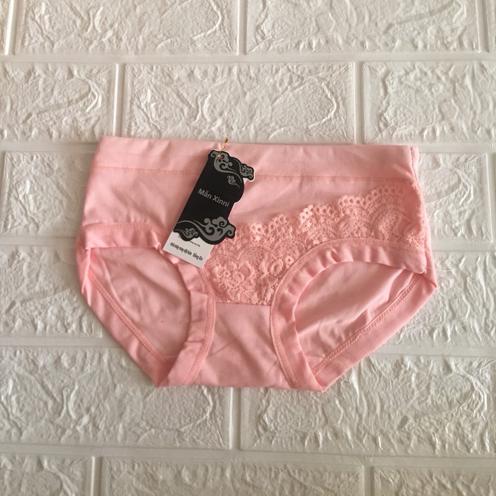 10 Quần Lót Nữ Cotton Ren Trước Nhiều Màu Sắc Siêu Đẹp FreeSize (42 kg - 55kg)