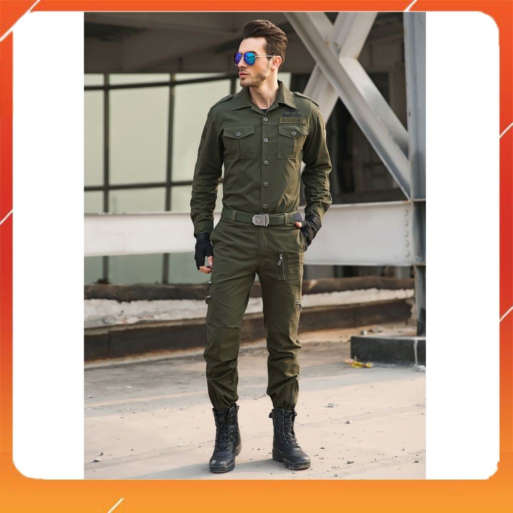Bộ quần áo nam kaki lính mỹ | BigBuy360 - bigbuy360.vn