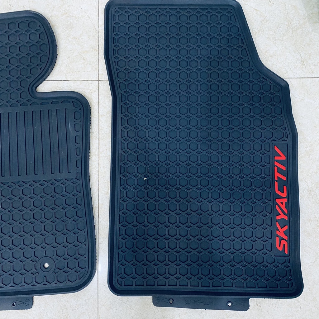 Thảm Lót Sàn Cao Su Xe Mazda CX3 2021 2022 2023 Màu Đen chữ ĐỎ - Hàng Cao Su Đúc Ko Mùi