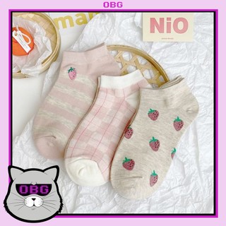 Set 3 đôi tất/vớ cổ ngắn tông pastel