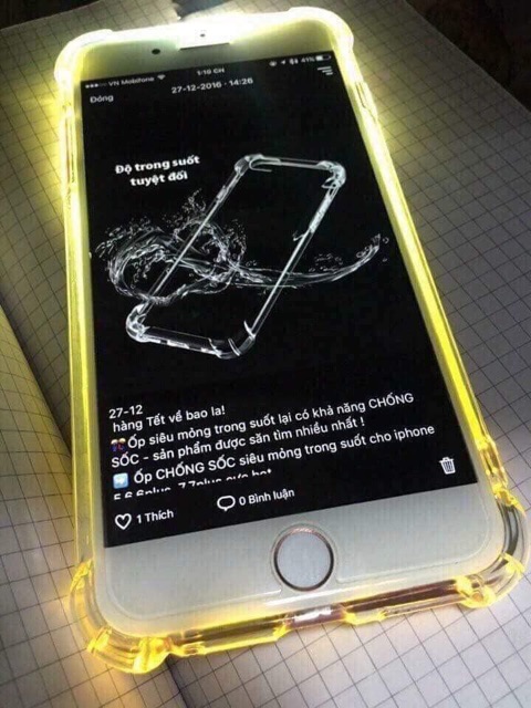 Ốp phát sáng chống sóc,chống va đập cực tốt - Ốp silicon Cao Cấp | BigBuy360 - bigbuy360.vn