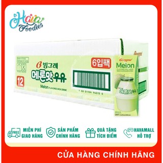 [DATE MỚI NHẤT] Thùng Sữa Dưa Lưới Binggrae 200ml x 24 Hộp