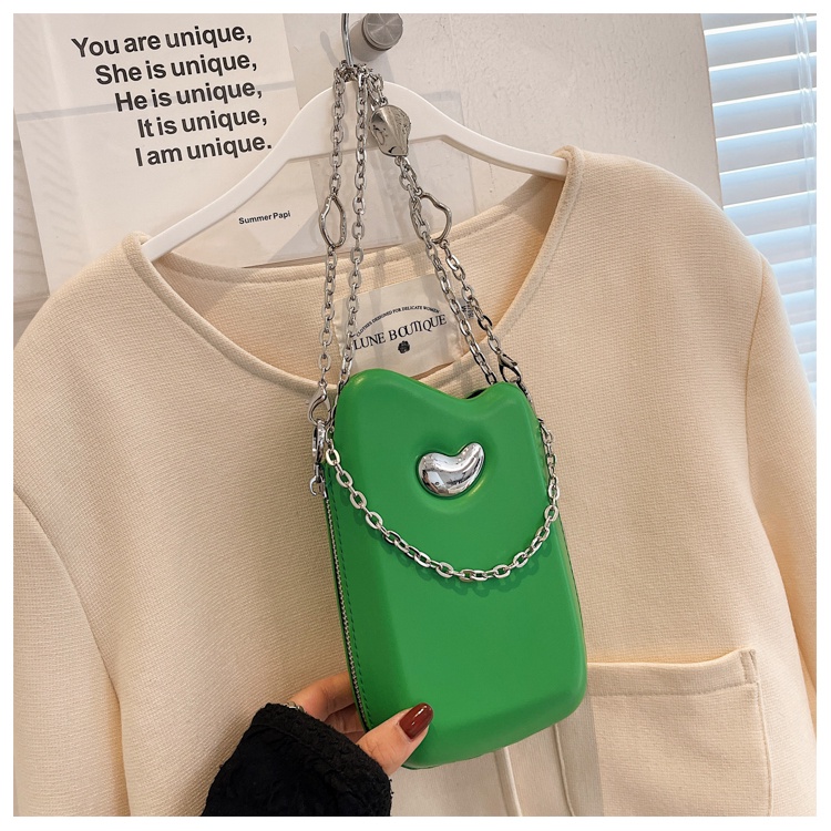 Túi Đeo Vai Mini Phối Dây Xích Thiết Kế Đơn Giản Cá Tính