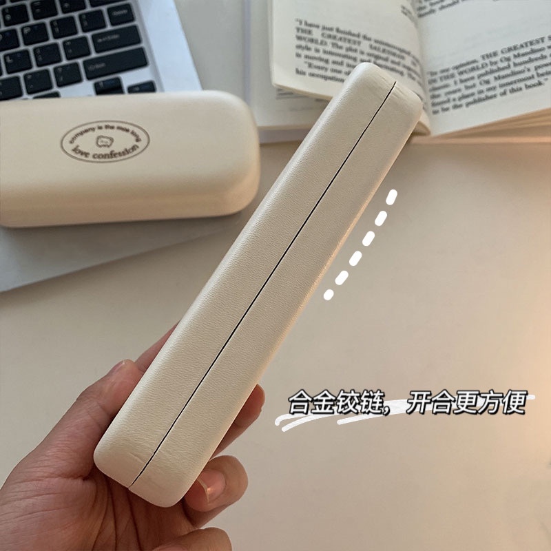 Hộp Đựng Mắt Kính Giả Da PU Họa Tiết Gấu Hoạt Hình Dễ Thương