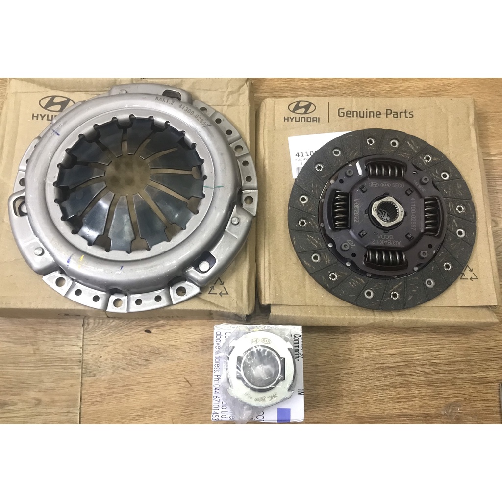 Bộ ly hợp xe Hyundai I10 Grand (2014 - 2017) máy 1.2 chính hãng - Mã (41100- 02857 , 41300 - 02857, 41421 - 02000)