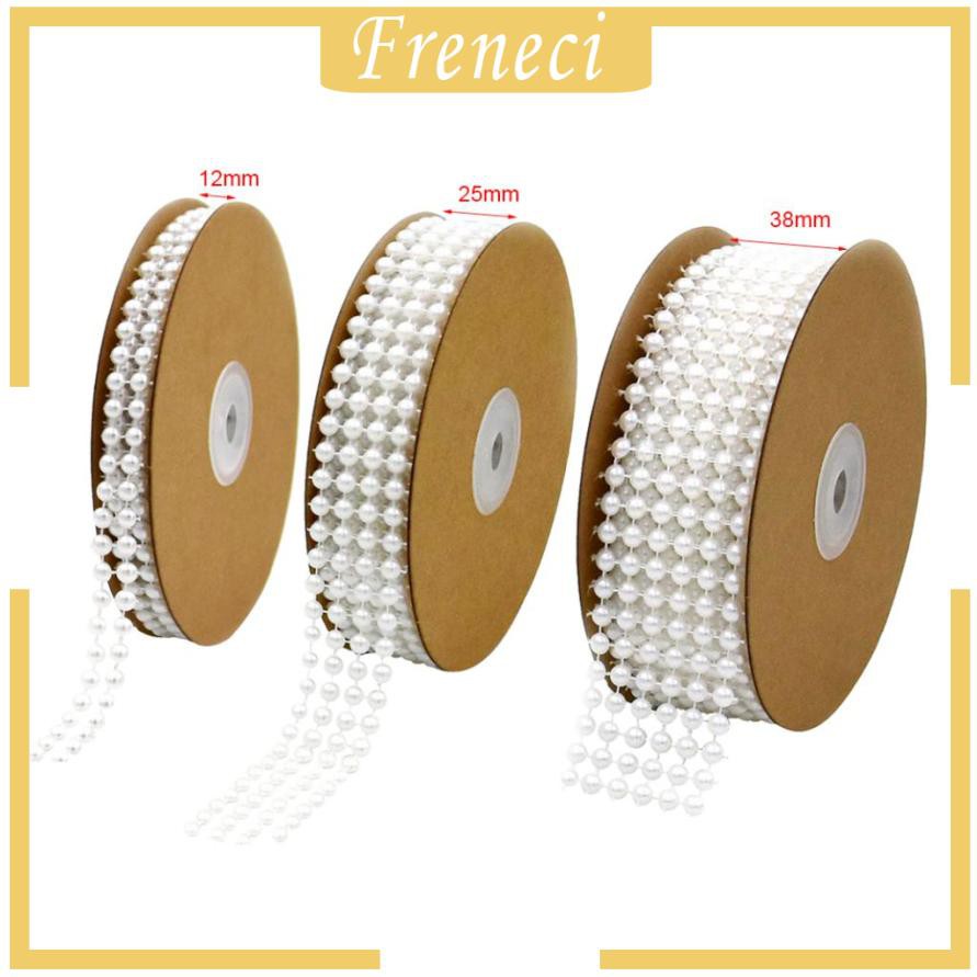 Cuộn Dây Chuỗi Hạt Ngọc Trai Giả Dài 12 / 25 / 38mm Dùng Để Trang Trí Tiệc Cưới