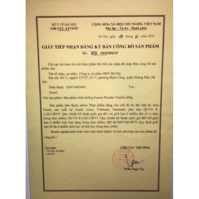 Sữa Ensure 400gr hàng Đức.