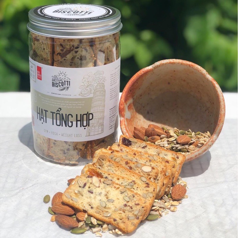 Bánh BISCOTTI Gạch Đỏ 250g - Bánh Ăn Kiêng, Giảm Cân, Dành Cho Người Tiểu Đường | BigBuy360 - bigbuy360.vn